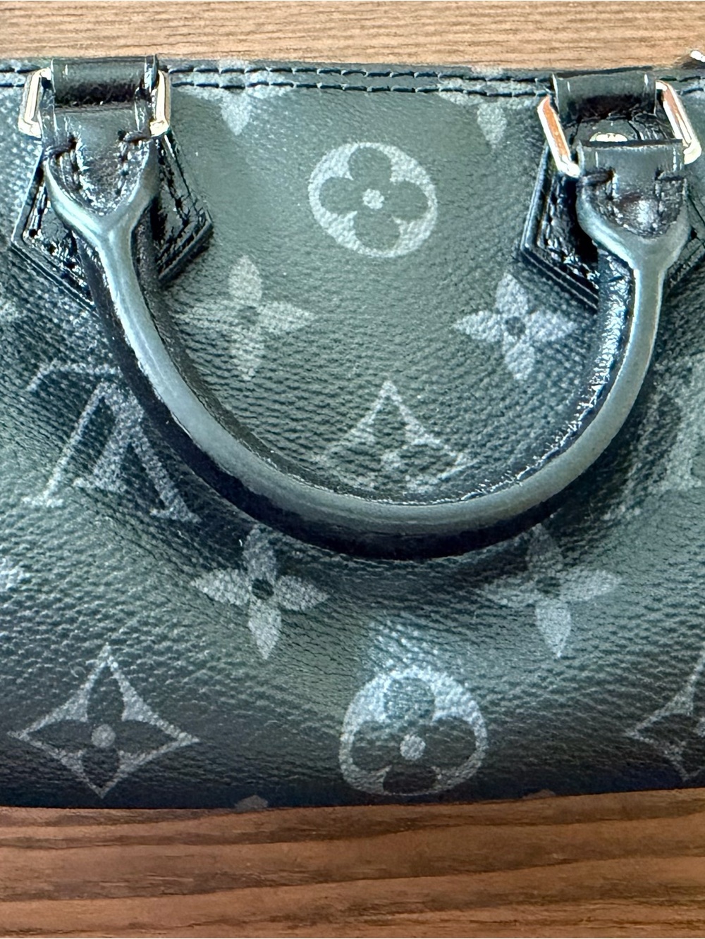Louis Vuitton Monogram Eclipse Mini Speedy in Black and Charcoal - Picture 3 of 13